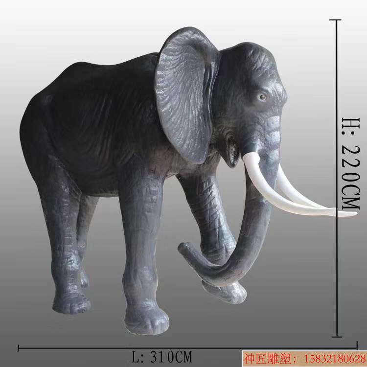 玻璃钢大象雕塑 动物大象雕塑6
