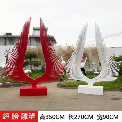 中国云南省不锈钢异型羽翼雕塑 羽翼雕塑图片价格 