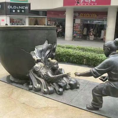 司马光砸缸 铜雕塑