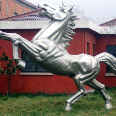 不锈钢奔马雕塑 动物马雕塑